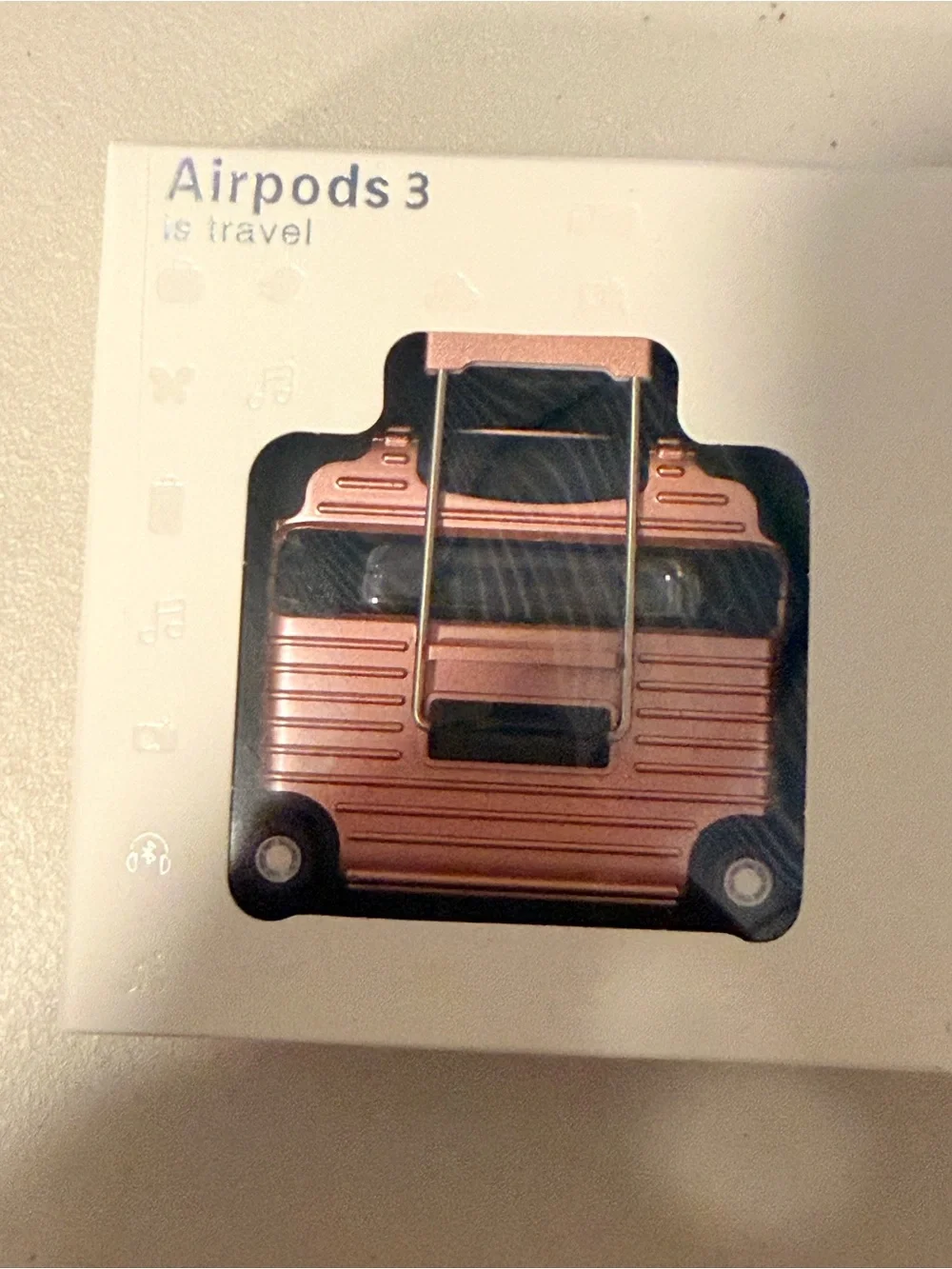 Rose Gold Luggage Case AirPods 3 Case